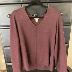 Long sleeve purple sweater